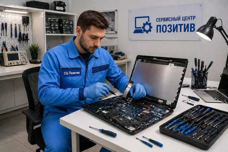 Замена шлейфа матрицы ноутбука в Адлере