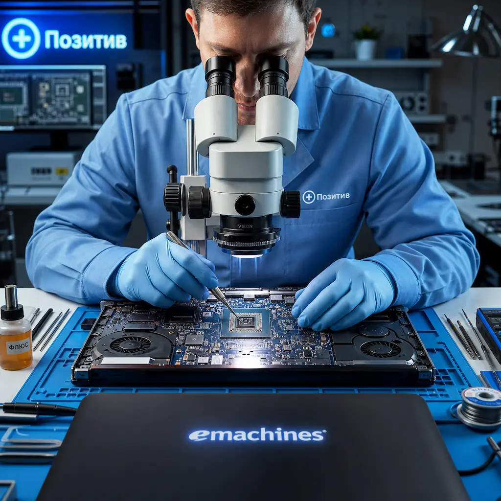 Замена видеокарты ноутбука Emachines в Адлере