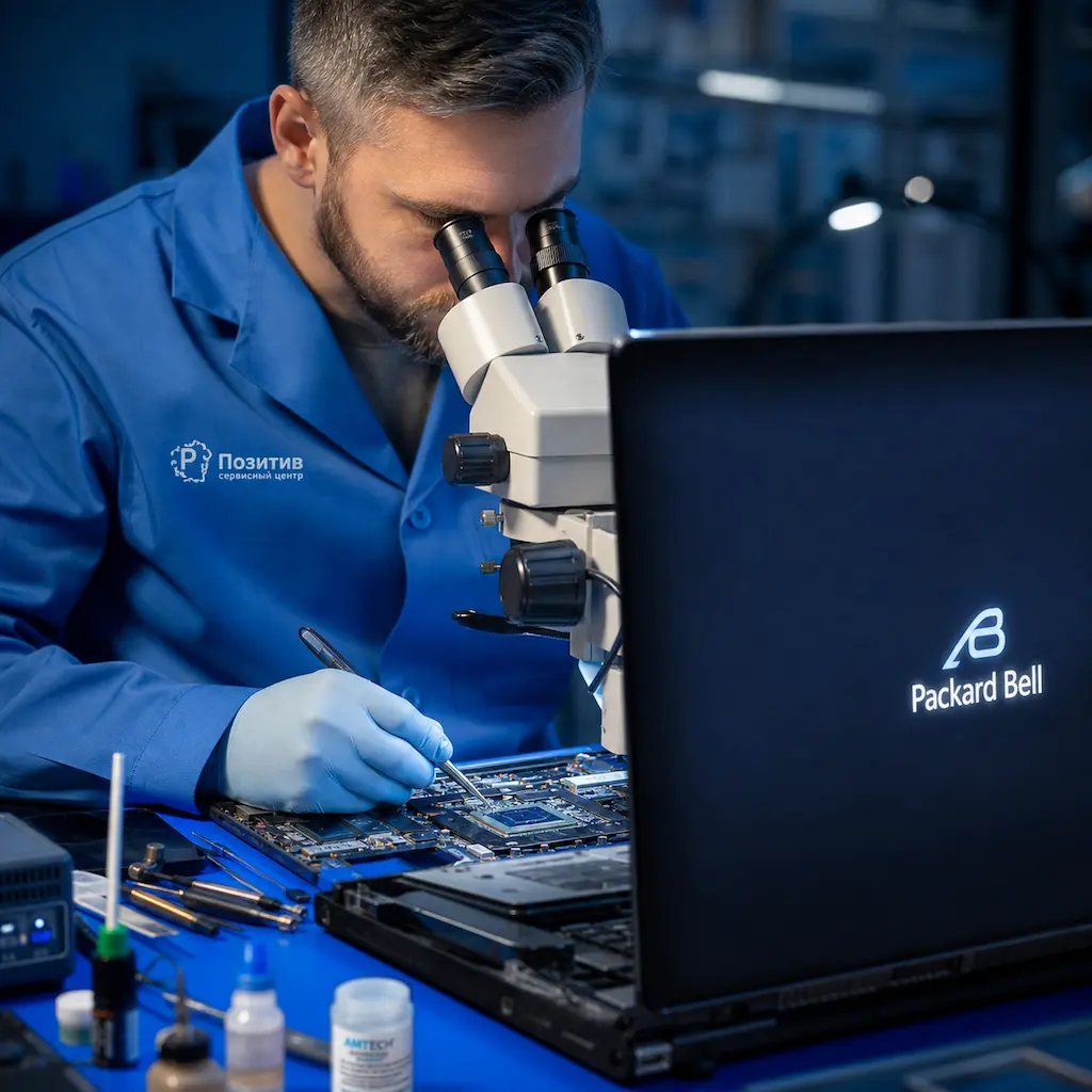 Замена видеокарты ноутбука Packard Bell в Адлере
