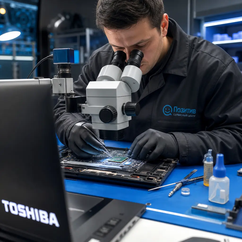 Замена видеокарты ноутбука Toshiba в Адлере