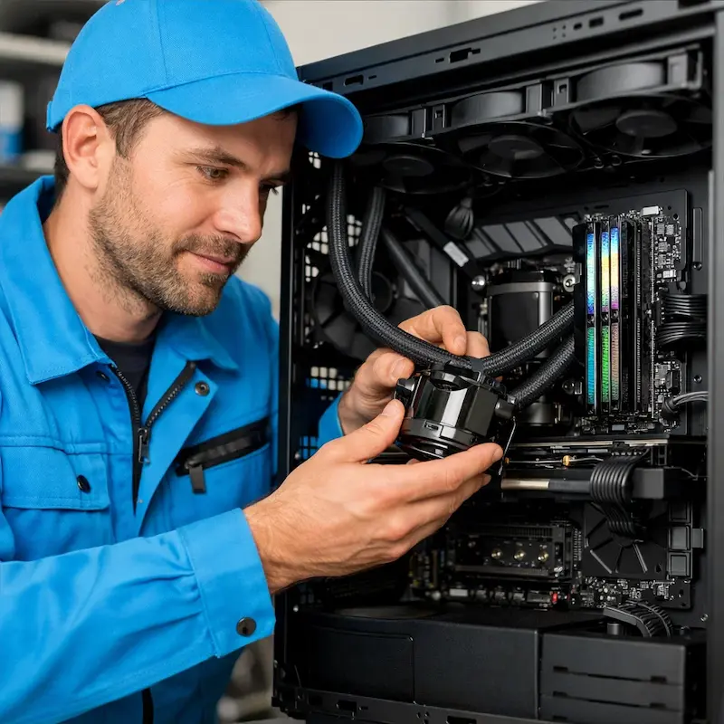 Установка СЖО на ПК в Адлере