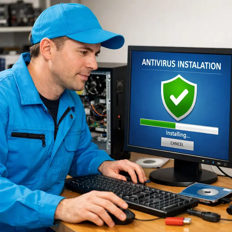 Установка антивируса на ноутбук в Адлере